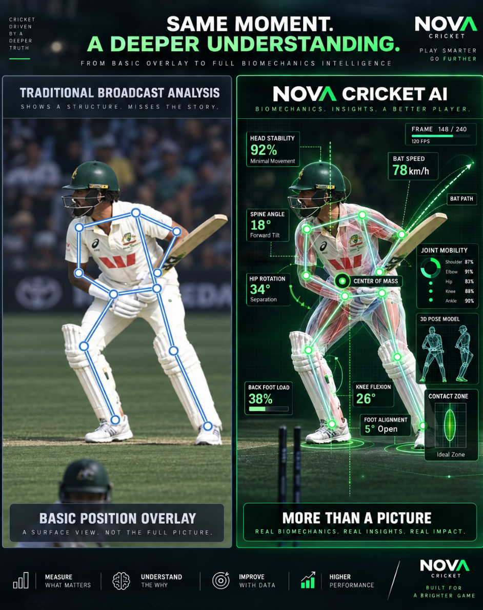 NOVA Cricket analysis comparison